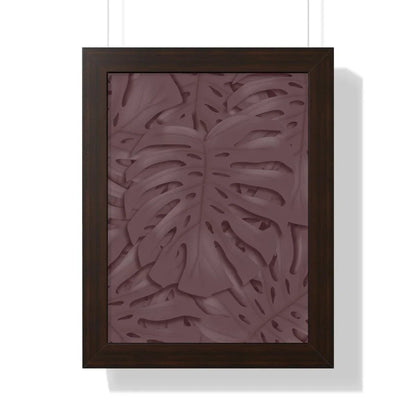 Merlot Monstera Framed Print – Botanical Wall Art