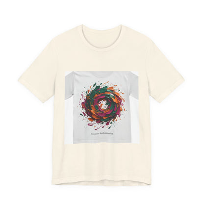Abstract Floral Swirl Tee | Painterly Brushstroke Apparel, Artsy Graphic Design
