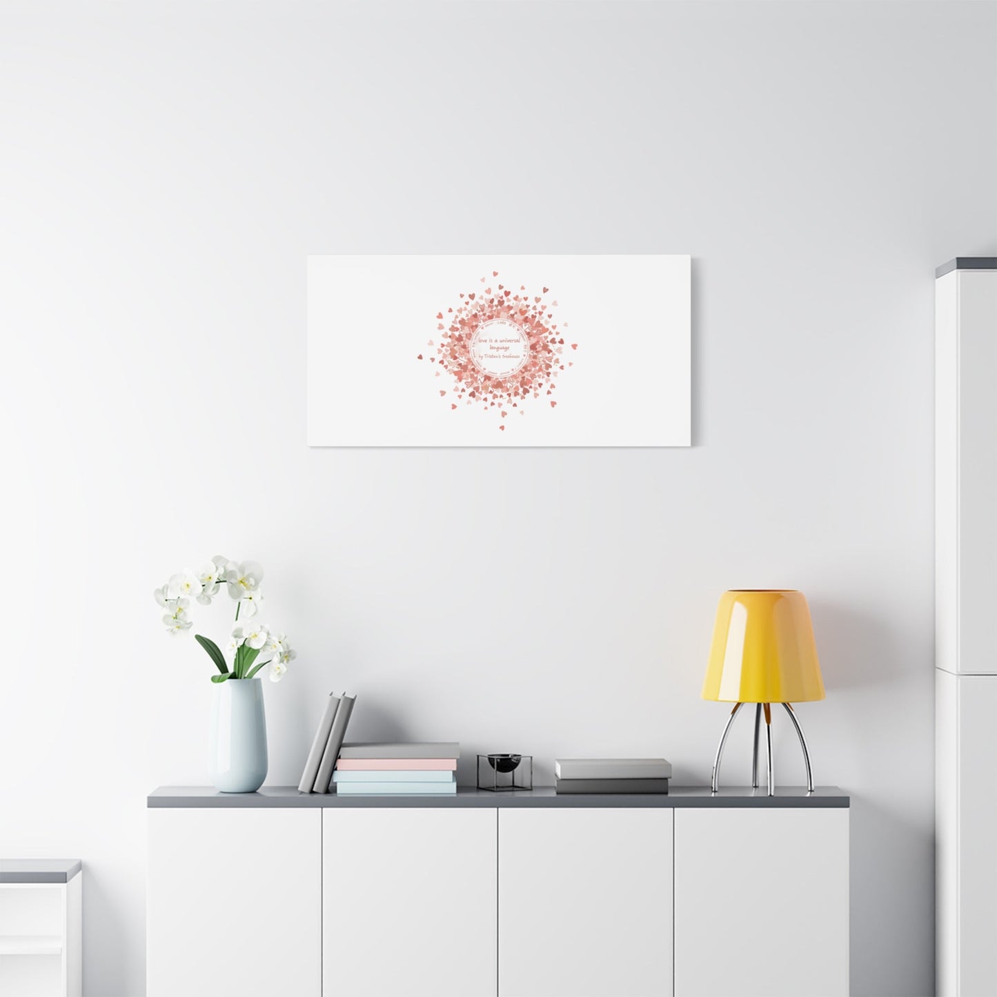 Tiny Heart Confetti Canvas | Matte Stretched Wall Art
