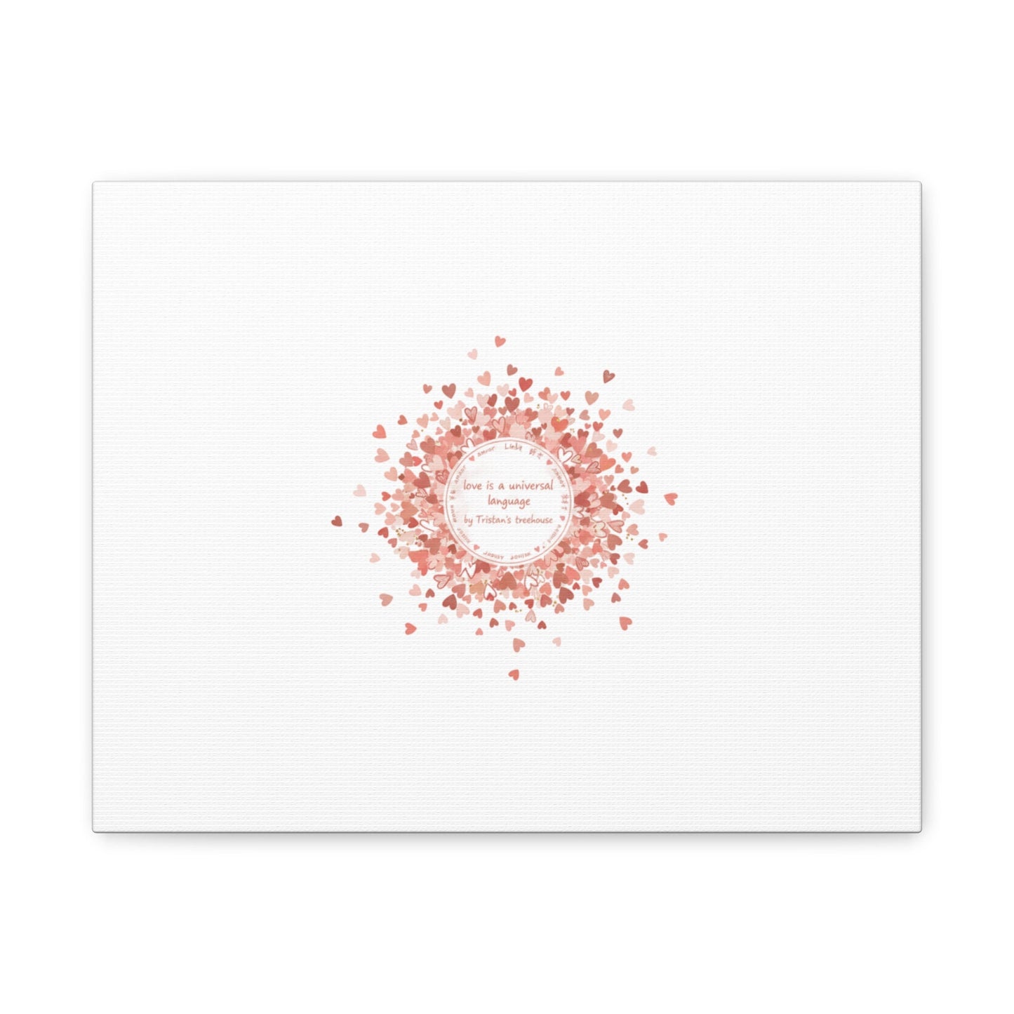 Tiny Heart Confetti Canvas | Matte Stretched Wall Art