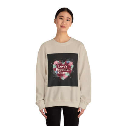 Love's Beautiful Chaos Sweatshirt | soft grunge heart, distressed collage
