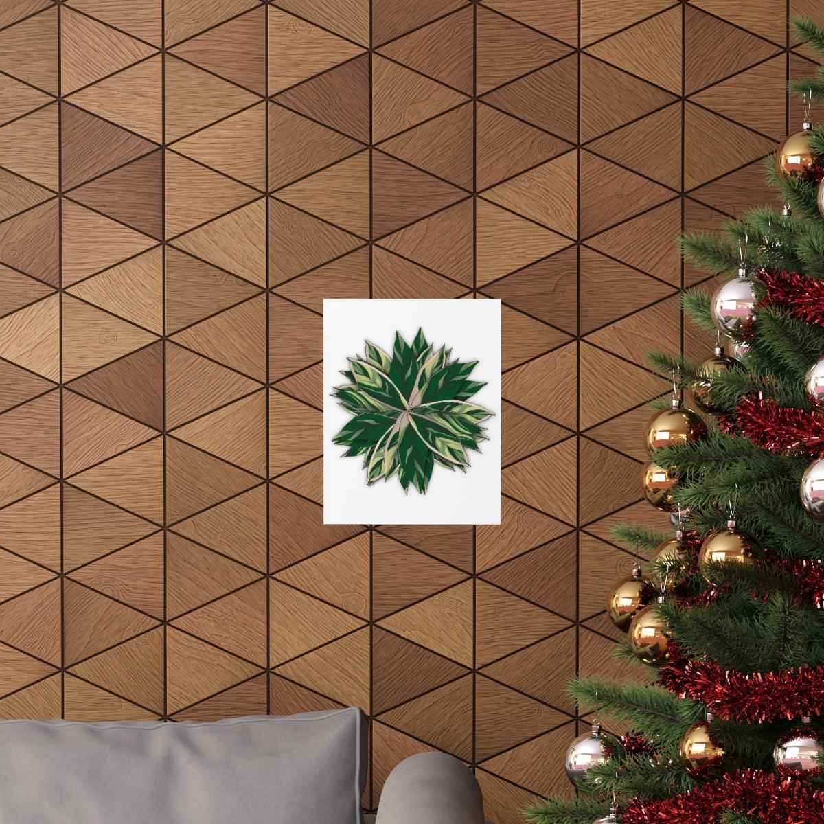 Stromanthe Triostar Botanical Print – Unframed Wall Art