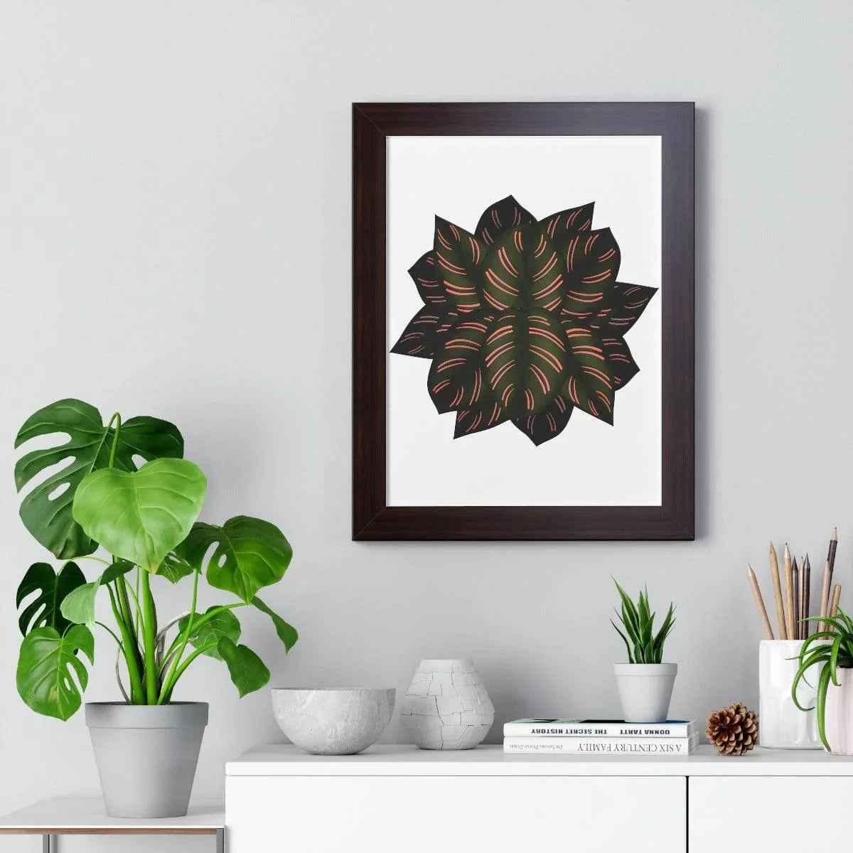 Calathea Pinstripe Framed Print – Botanical Wall Art