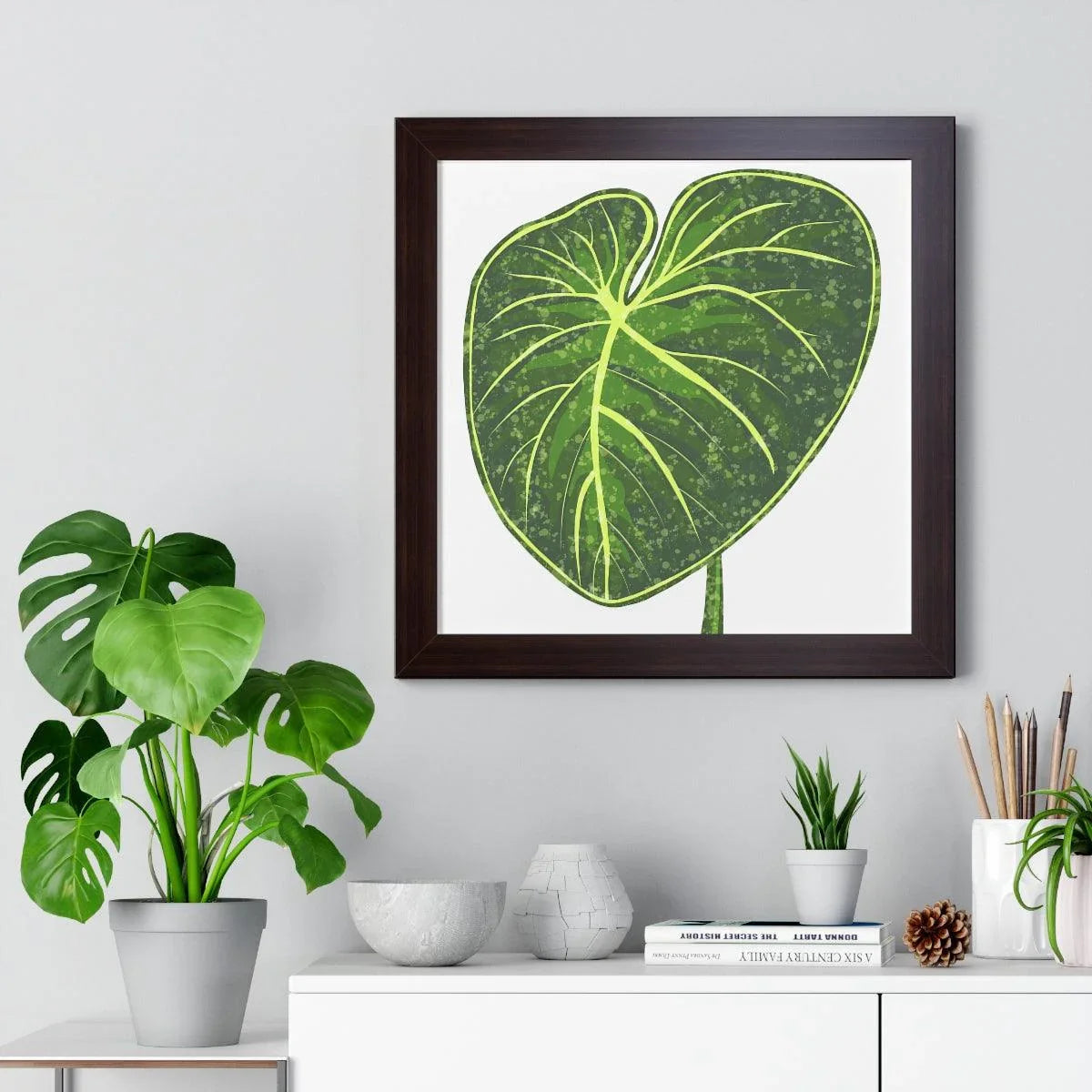 Philodendron Gloriosum Framed Print – Botanical Wall Art