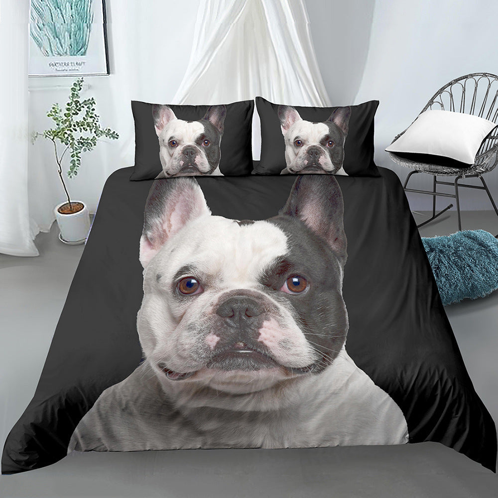3D Digital Printing Three-piece Sanding Kit Pug Cartoon