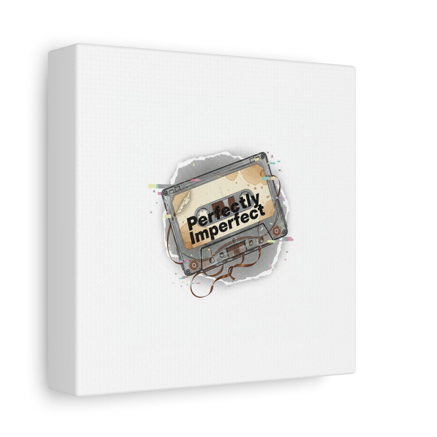 Perfectly Imperfect Cassette, Canvas Print | Analog Error, glitch art static