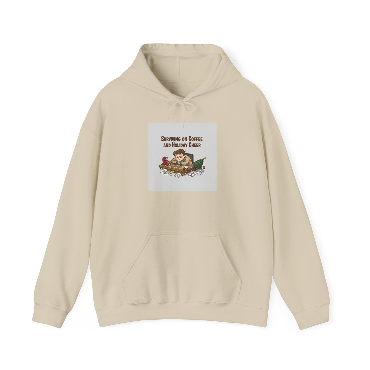 festive but tired hoodie | holiday stress shirt, burnout meme