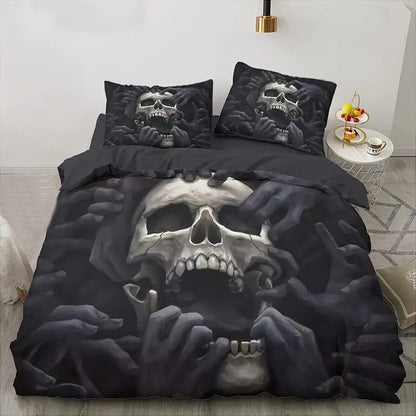 Rose Skull Printed Home Textile Bedding Suit