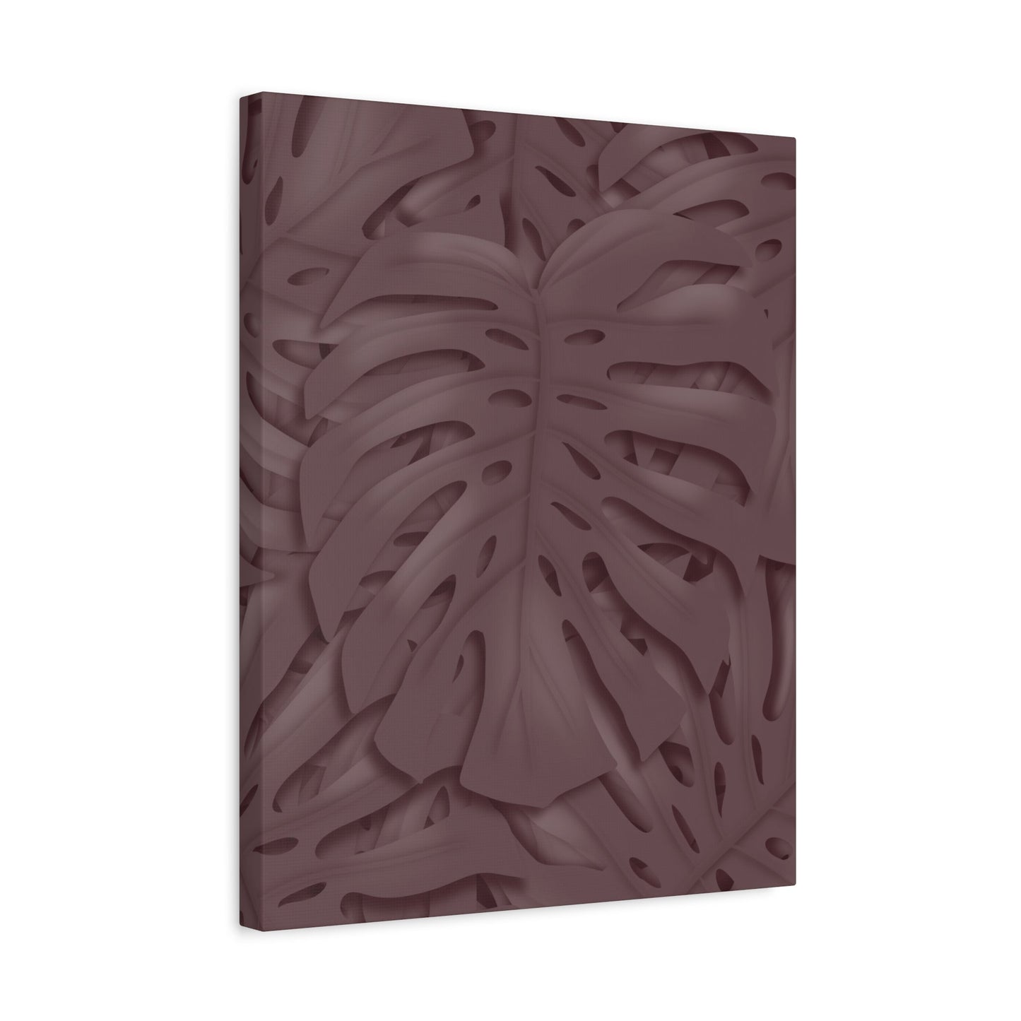 Merlot Monstera Canvas Print – Botanical Wall Art