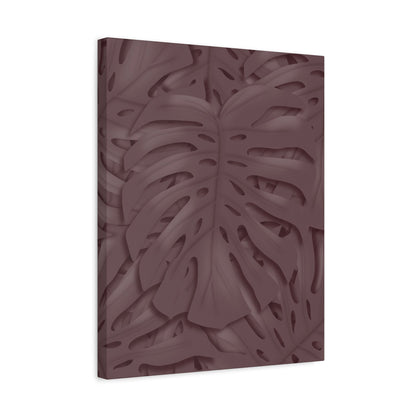 Merlot Monstera Canvas Print – Botanical Wall Art