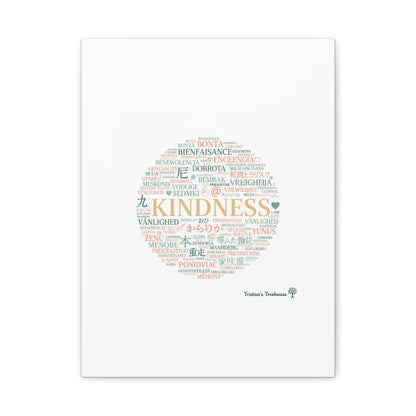 Kindness Word Cloud Canvas | Fresh Start Minimalist Wall Art