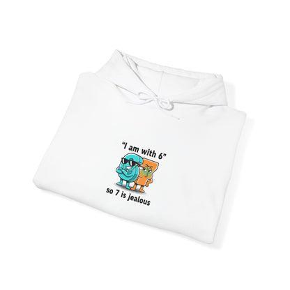 "I Am With 6" Funny Math Joke Hoodie | Meme Graphic Sweatshirt