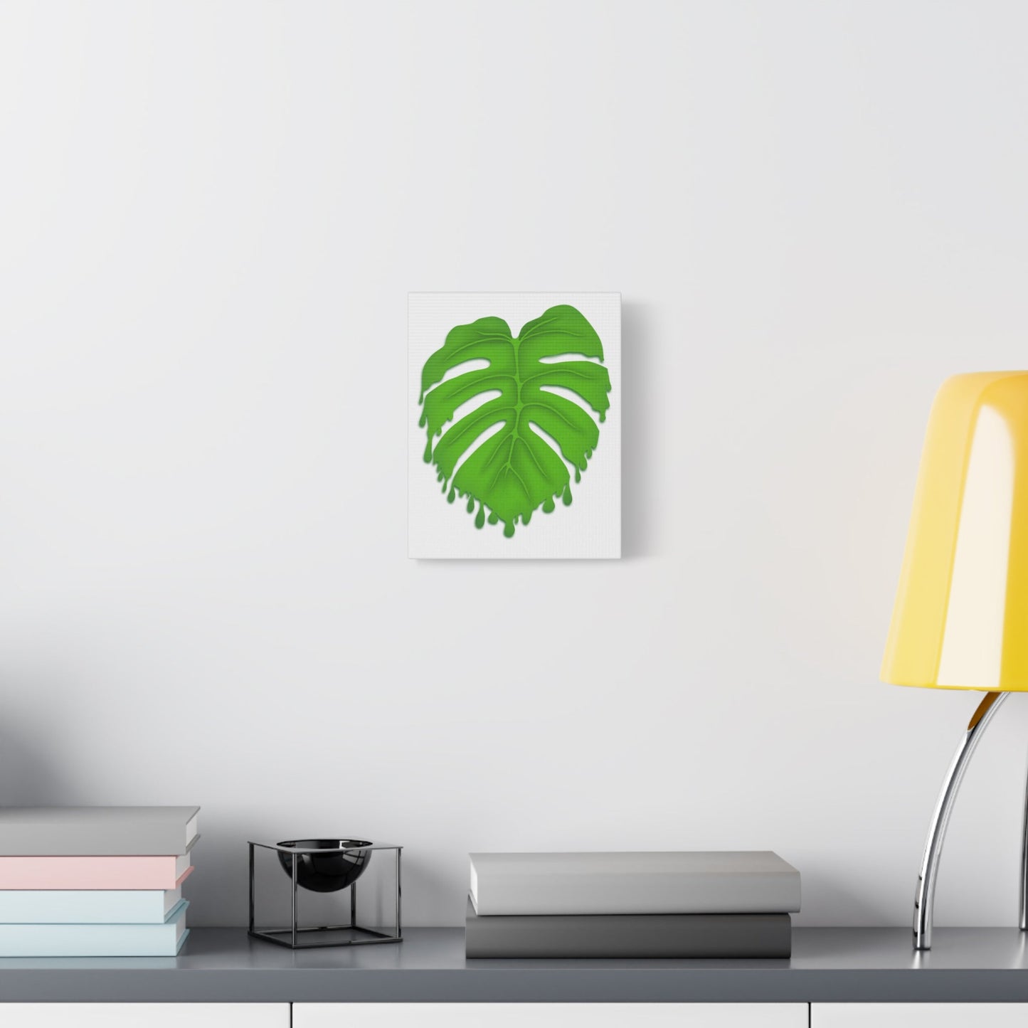 Melting Monstera Canvas Print – Botanical Wall Art