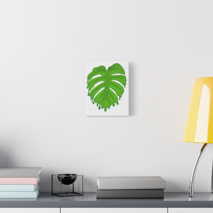 Melting Monstera Canvas Print – Botanical Wall Art