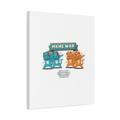 Meme War: Six vs. Seven Canvas Wall Art