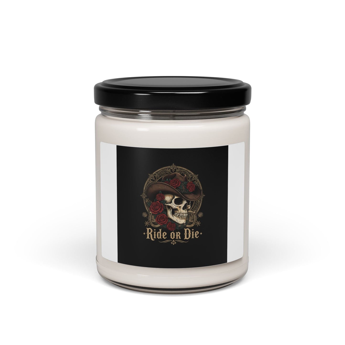 Ride or Die Skull Candle | Western-Gothic, gothic Americana soy candle
