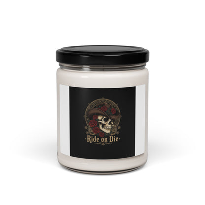 Ride or Die Skull Candle | Western-Gothic, gothic Americana soy candle