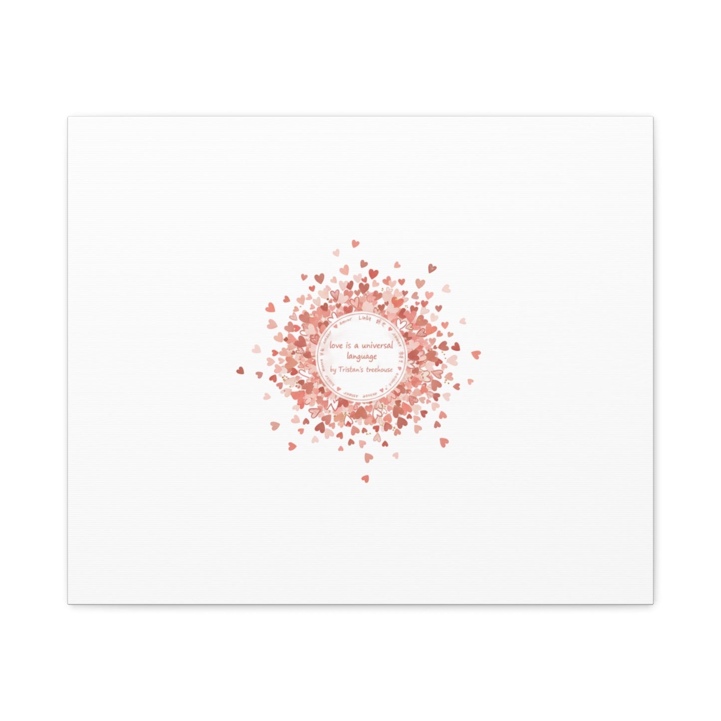 Tiny Heart Confetti Canvas | Matte Stretched Wall Art