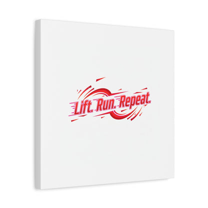 Lift Run Repeat Canvas | Fitness Wall Art, Gym Motivation