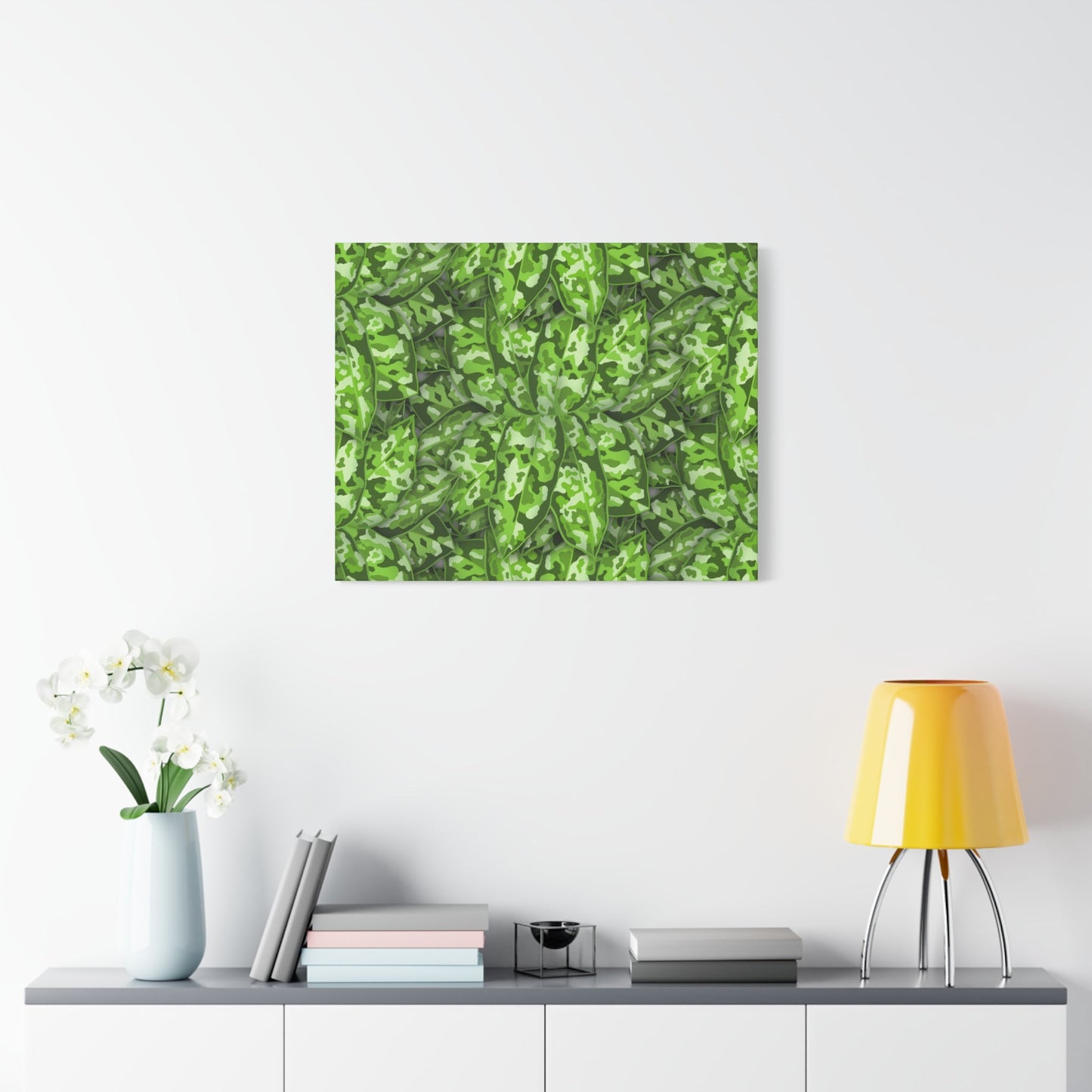 Aglaonema Pictum Canvas Print – Botanical Wall Art