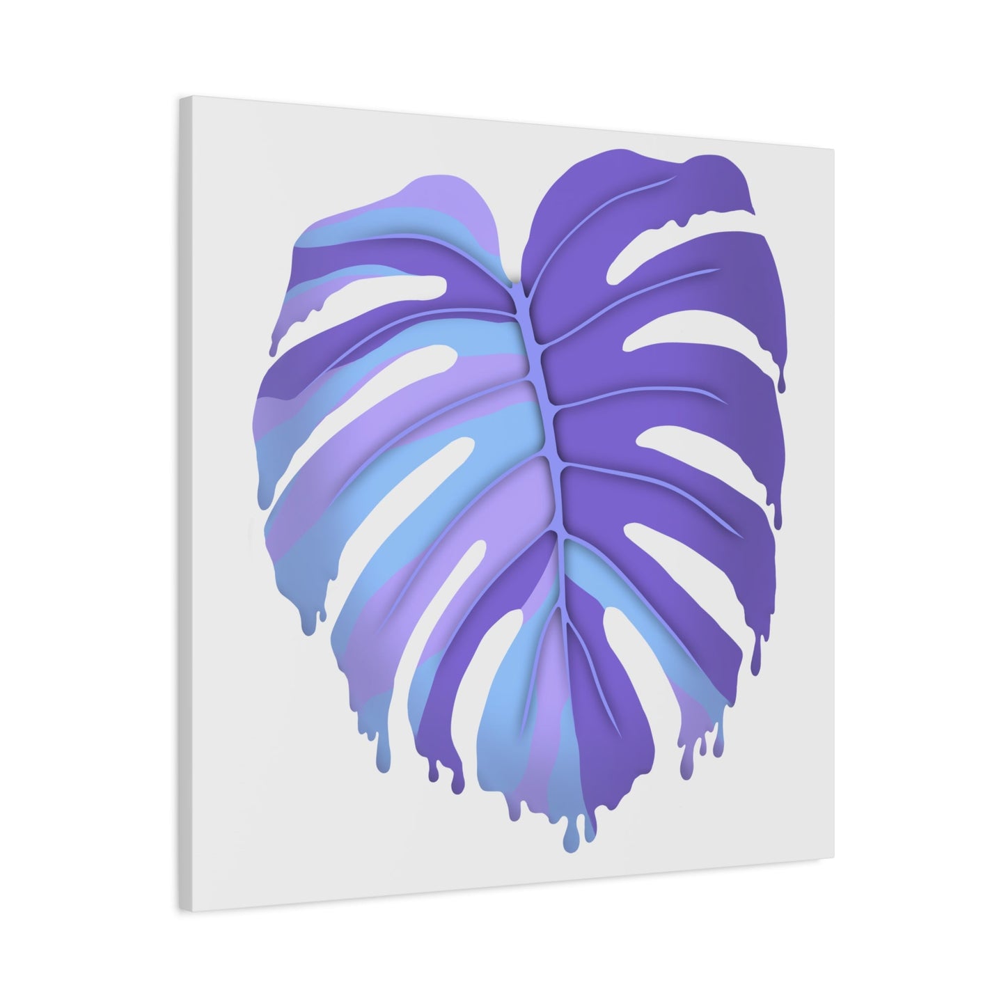 Purple Monstera Canvas Print – Botanical Wall Art