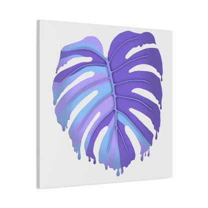 Purple Monstera Canvas Print – Botanical Wall Art