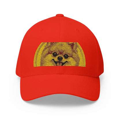 Embroidered Funny Pomeranian Dog Cap – Cute Dog Face Baseball Hat