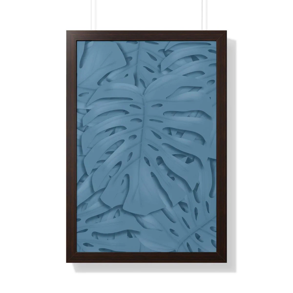 Cerulean Monstera Framed Print – Botanical Wall Art