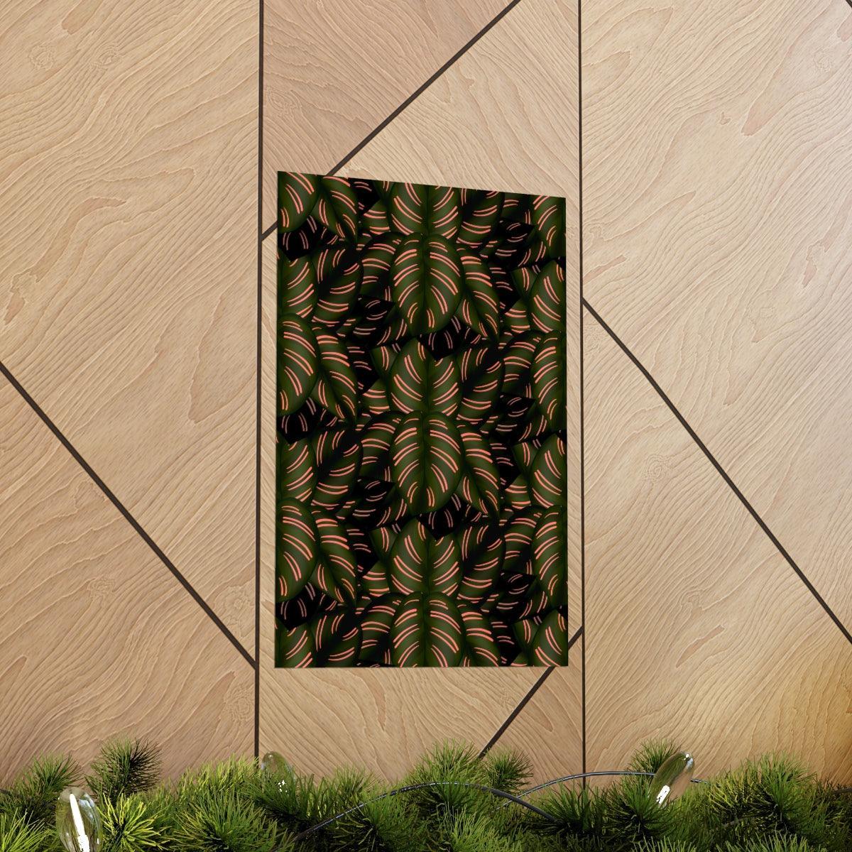Calathea Pinstripe Botanical Print – Unframed Wall Art