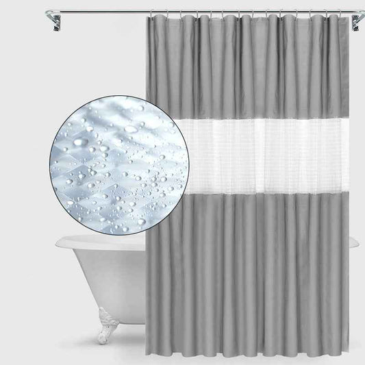 Pure color thick stitching shower curtain