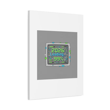 2026 Loading 99% Canvas | NYE countdown, retro system interface