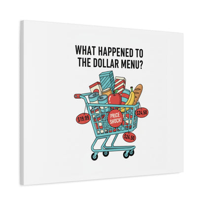 What Happened to the Dollar Menu? Canvas | Grocery Prices Meme, Price Shock Wall Art