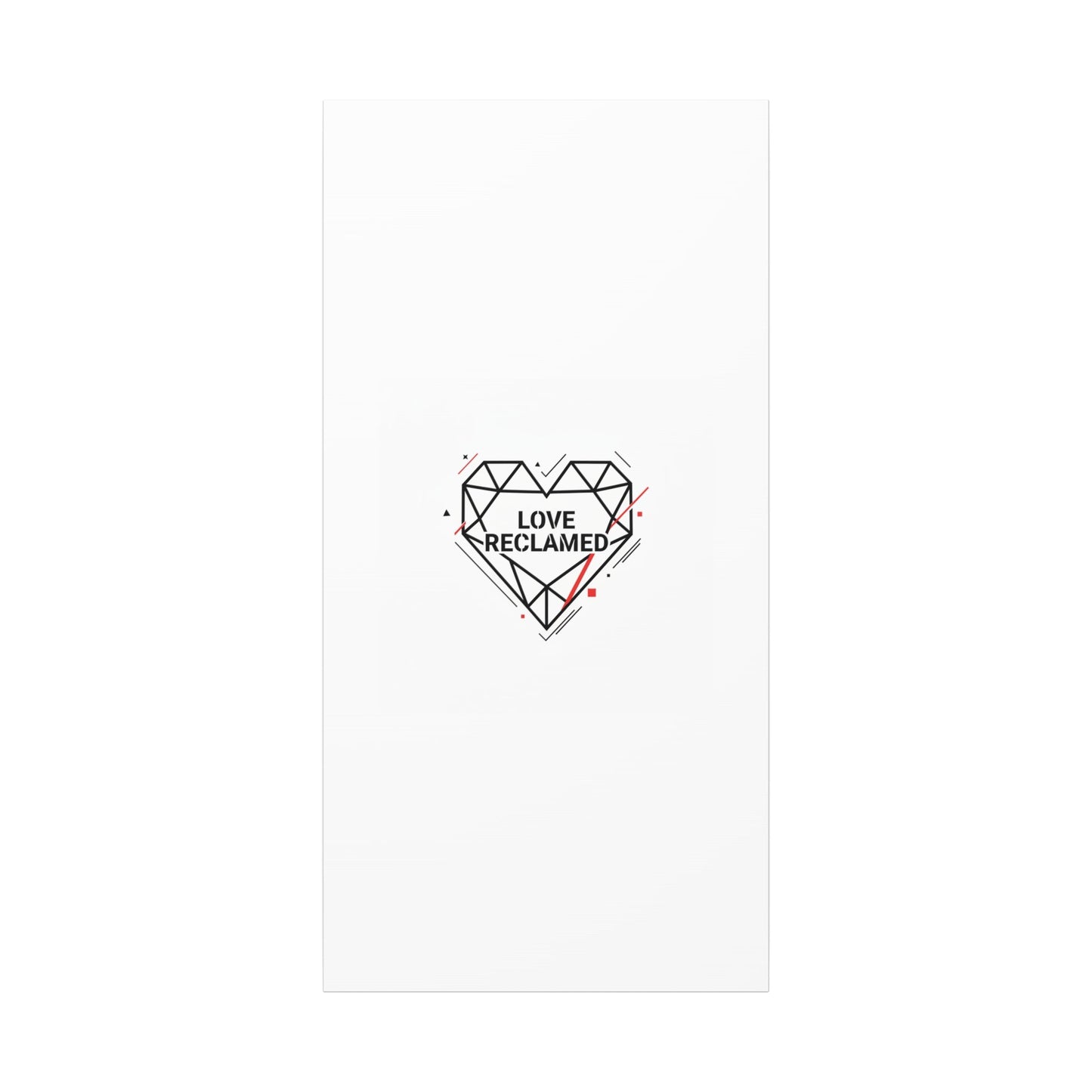 Love Reclaimed Canvas | modern heart design, minimalist love icon