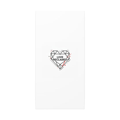 Love Reclaimed Canvas | modern heart design, minimalist love icon