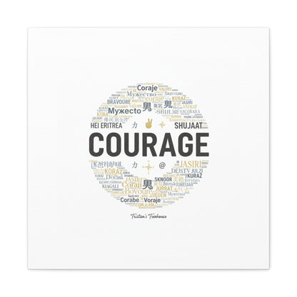 Courage Word Cloud Canvas | Fresh-Start Minimalism art print