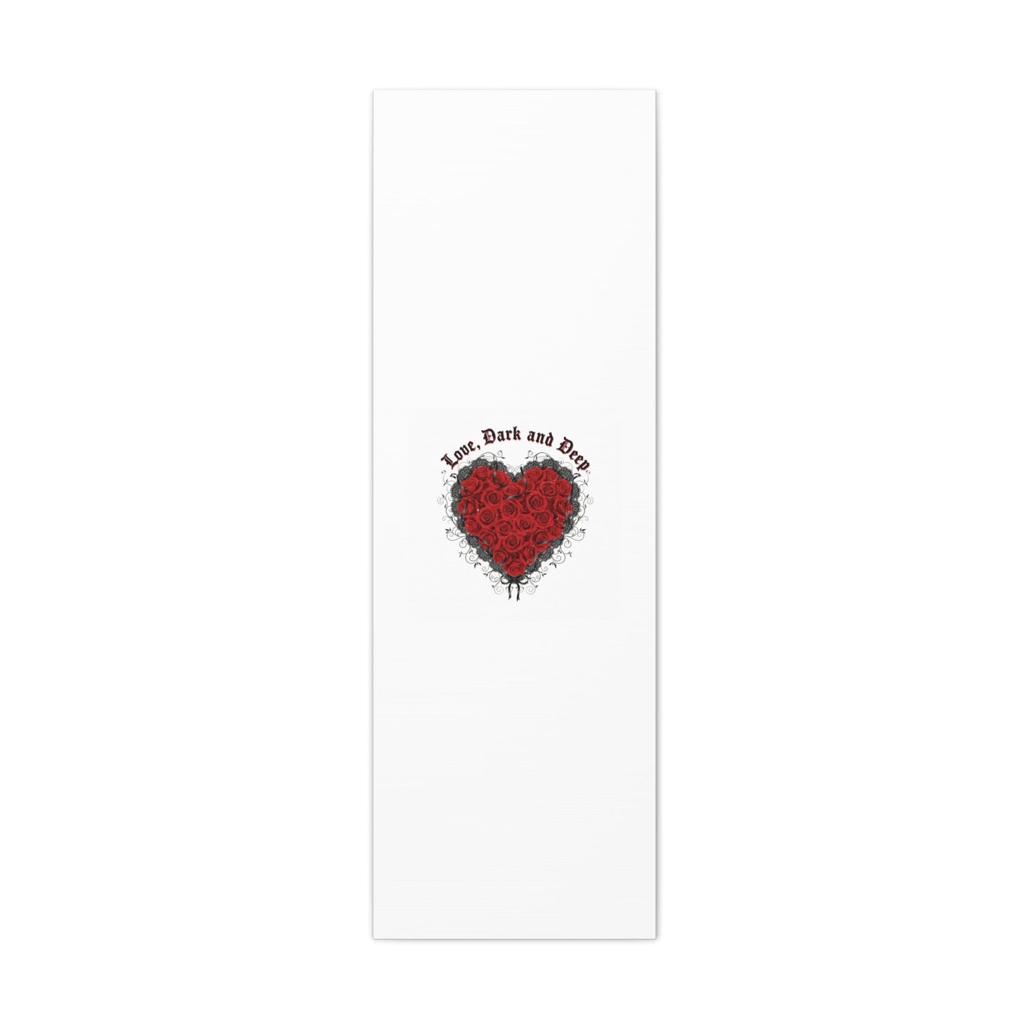 Love Dark and Deep Heart Canvas, Nu Romantic Gothic Romance, 80s Nostalgia