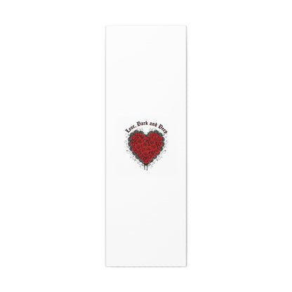 Love Dark and Deep Heart Canvas, Nu Romantic Gothic Romance, 80s Nostalgia