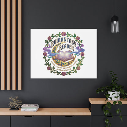 Romantasy Reader Canvas Print | enchanted bookish celestial gothic