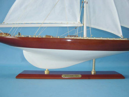 Wooden William Fife Limited Model Sailboat Decoration 35""