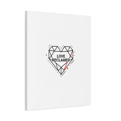 Love Reclaimed Canvas | modern heart design, minimalist love icon