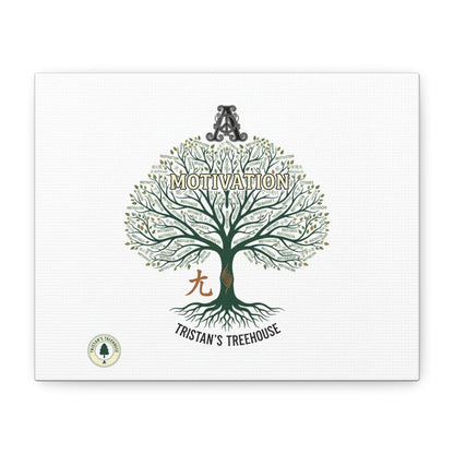Handwritten Doodle Tree Canvas | Matte Stretched Wall Art