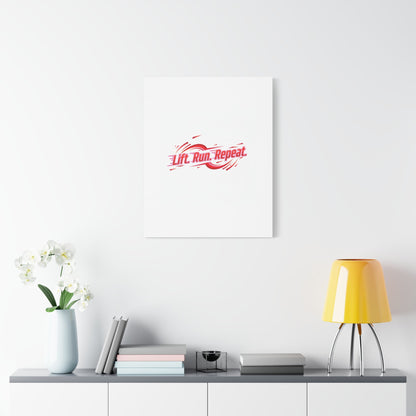 Lift Run Repeat Canvas | Fitness Wall Art, Gym Motivation