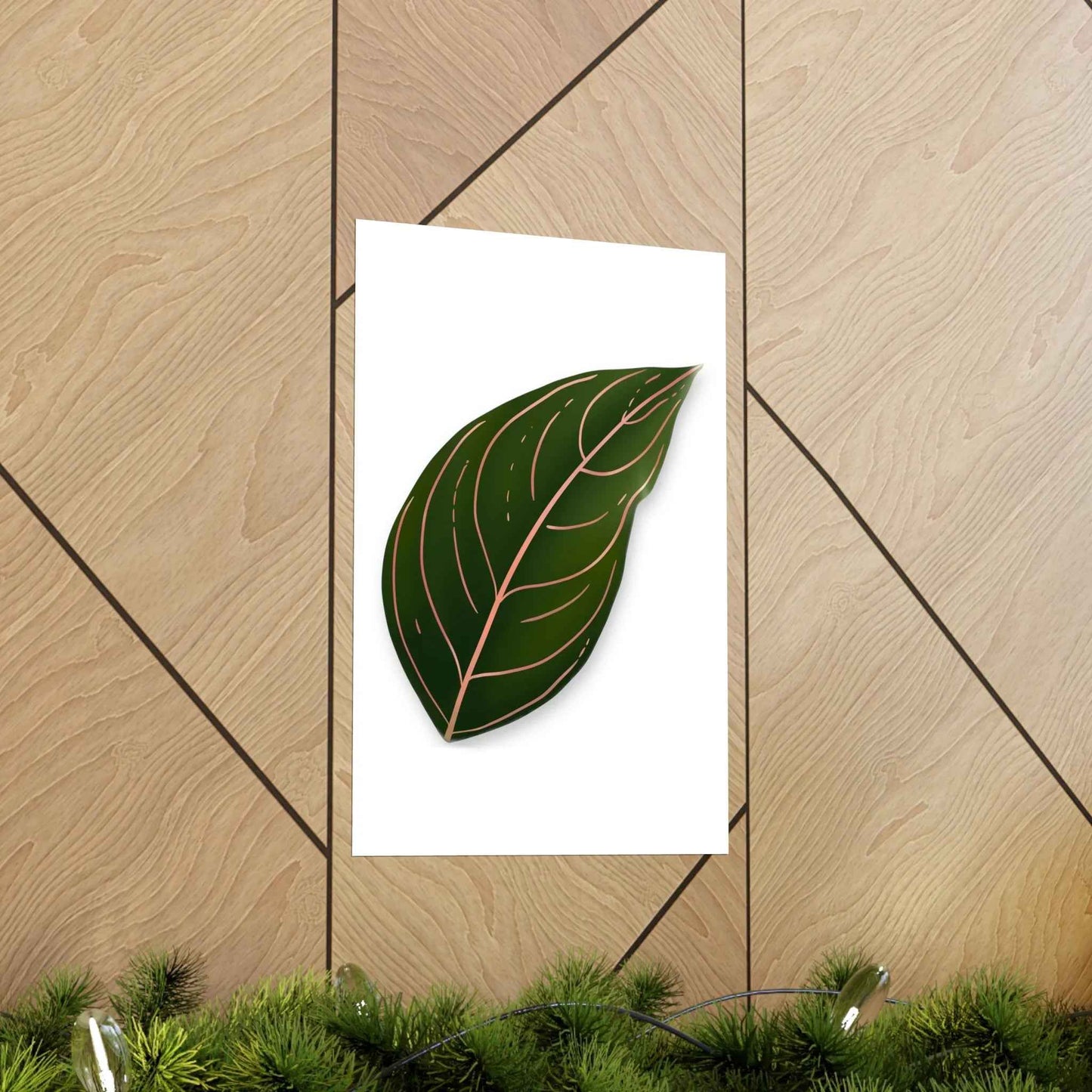 Aglaonema Rotundum Botanical Print – Unframed Wall Art