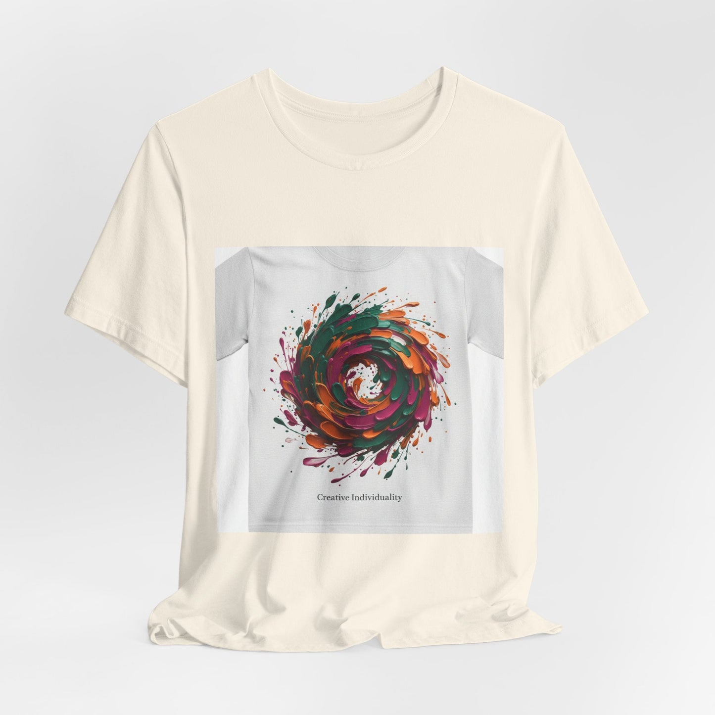 Abstract Floral Swirl Tee | Painterly Brushstroke Apparel, Artsy Graphic Design