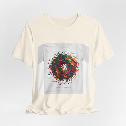 Abstract Floral Swirl Tee | Painterly Brushstroke Apparel, Artsy Graphic Design