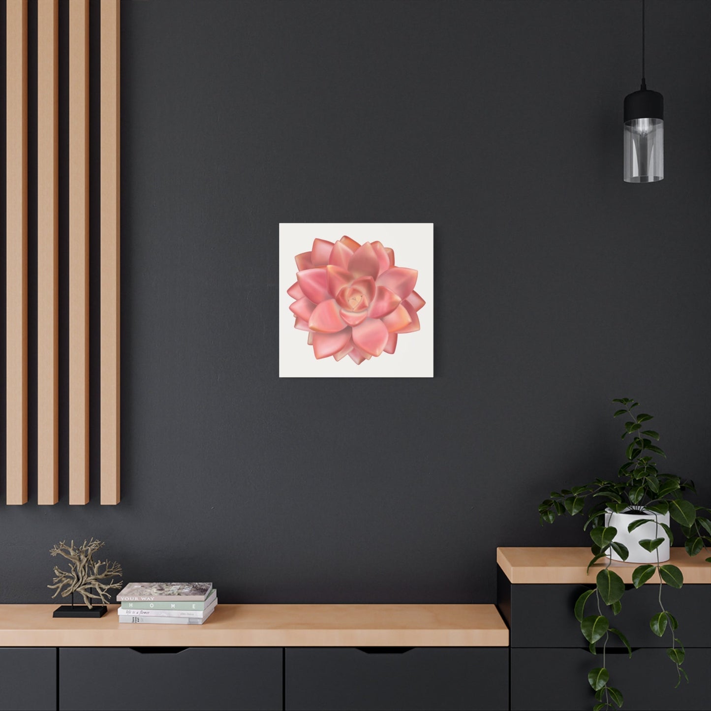 Graptosedum California Sunset Succulent Canvas Print – Botanical Wall Art