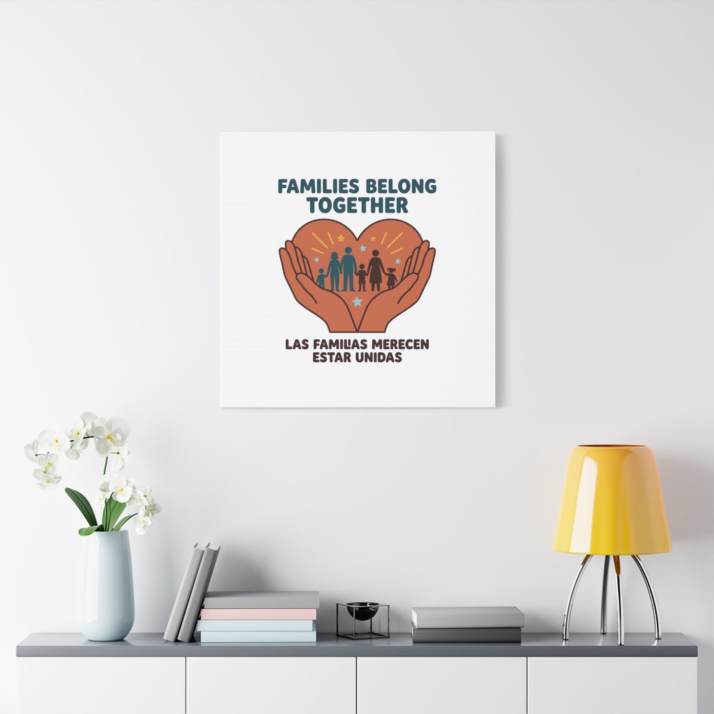 Families Belong Together Canvas | Family Unity, Bilingual Solidarity