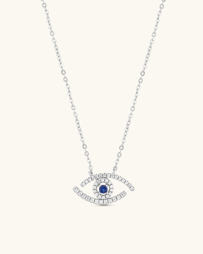 Evil Eye Sapphire Necklace