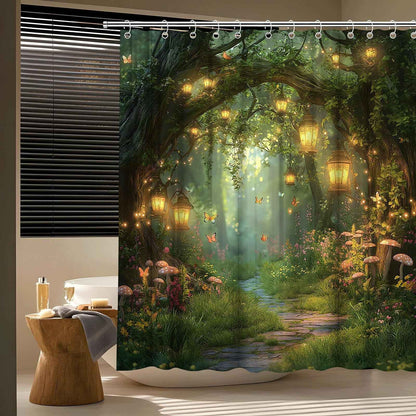 Shower Curtain Digital Printing Bathroom Waterproof Mildew-proof Partition Curtain