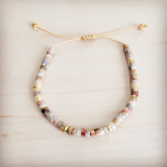 Genuine Aqua Terra & Gold Adjustable Bracelet 811r